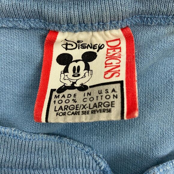 Vintage Mickey Mouse Disney Designs Men's Large/XL Henley Short Sleeve T-Shirt - Picture 6 of 7